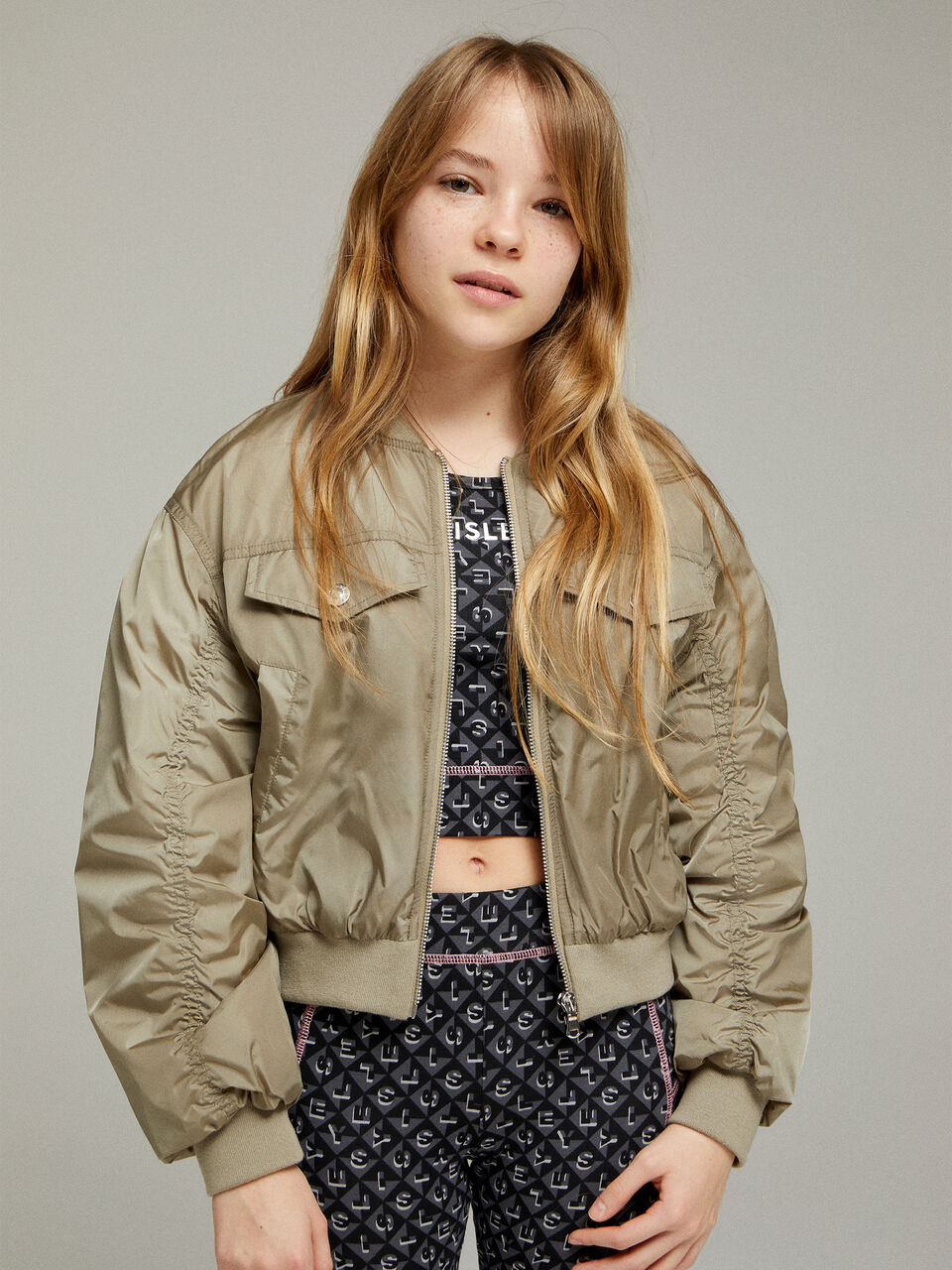Bomber with pockets Junior Girl image number null