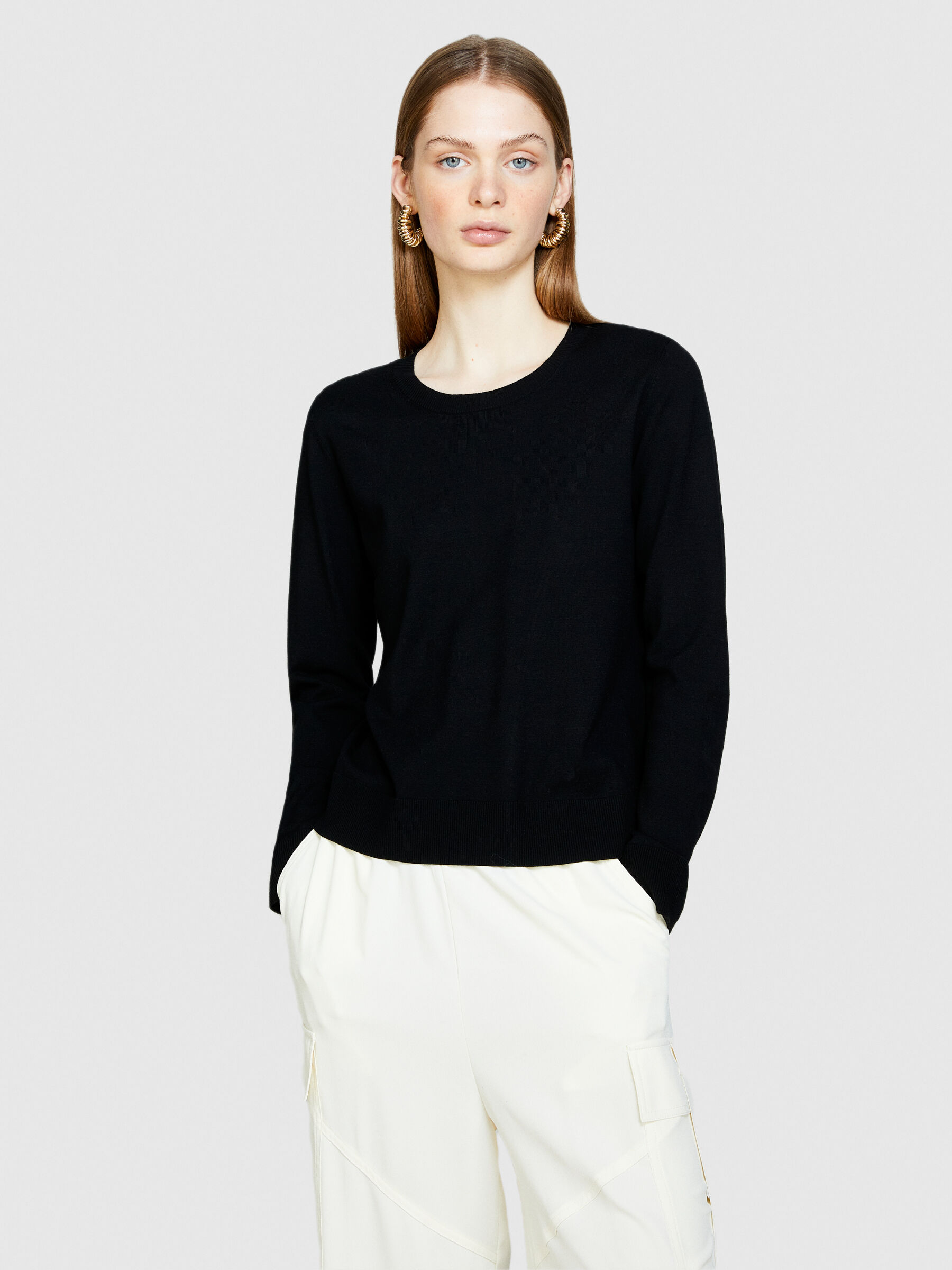 Solid colored sweater Women image number null