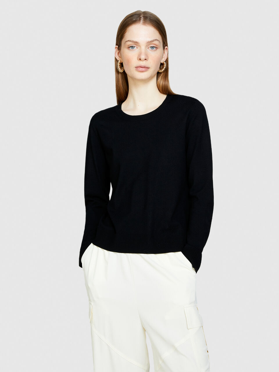 Solid colored sweater Women image number null