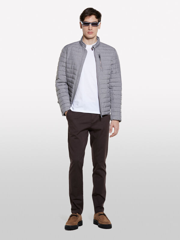 White t-shirt with text print - men's short sleeve t-shirts | Sisley