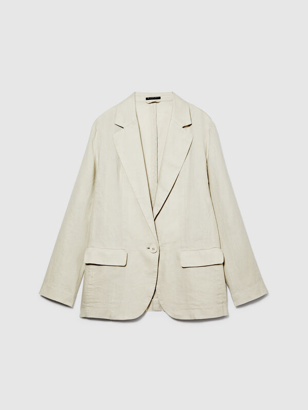 100% linen blazer - women's blazers | Sisley