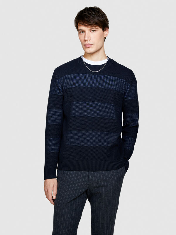 Striped sweater - men's crew neck sweaters | Sisley