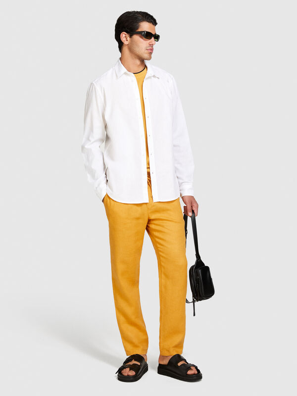 Shirt made from linen blend - men's linen shirts | Sisley