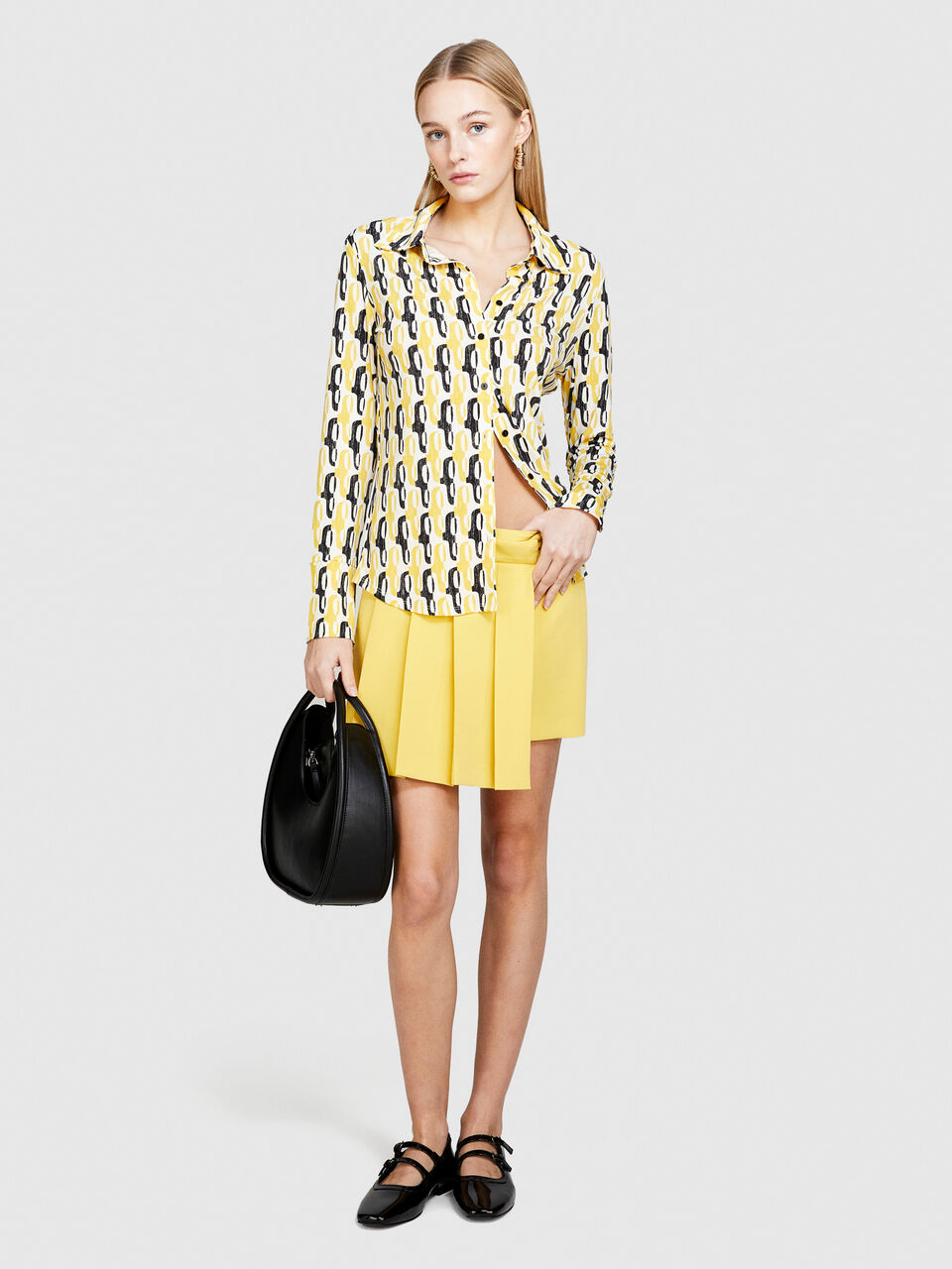 Mini skirt with pleats Women image number null