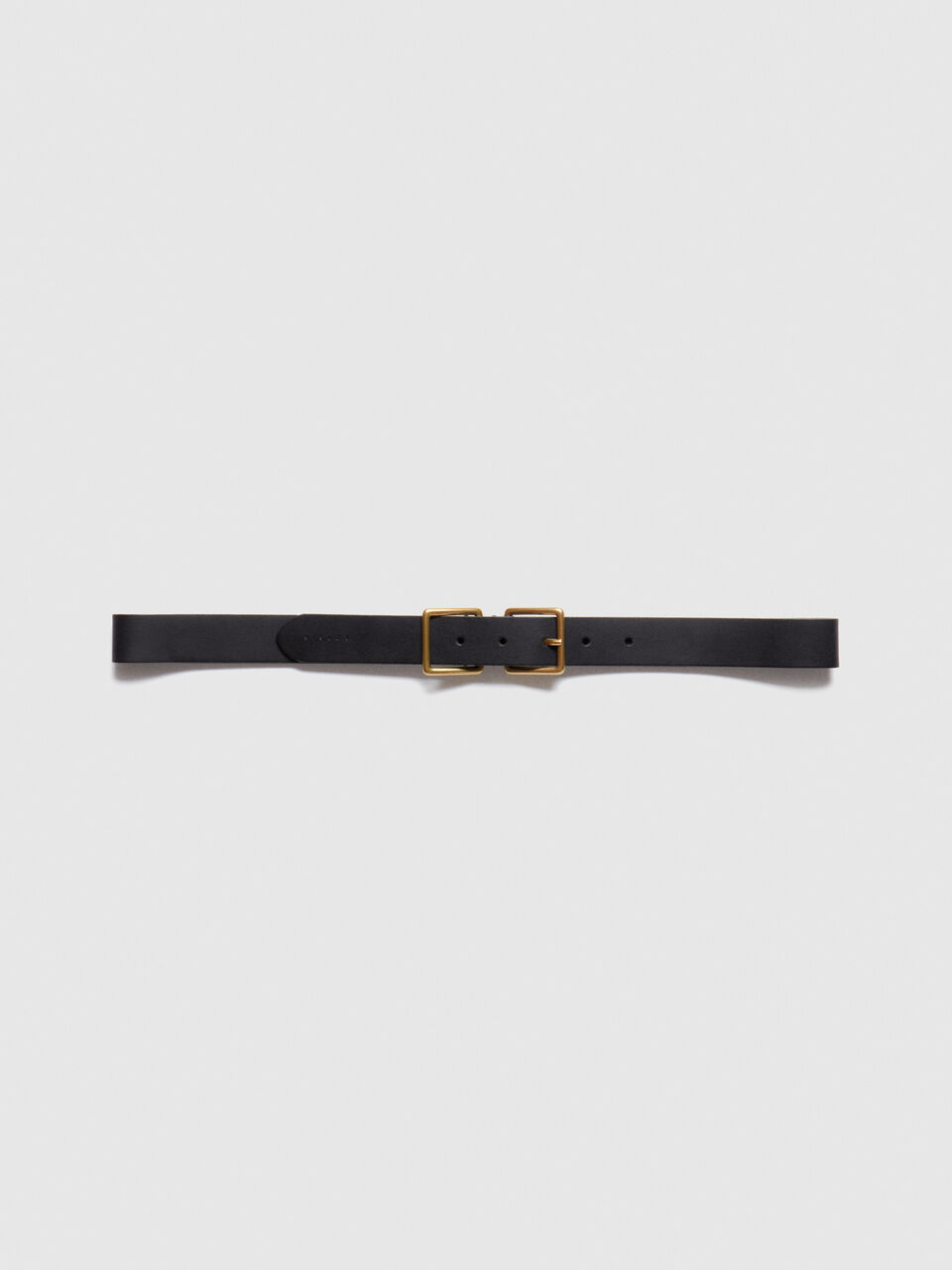 Leather belt with double buckle Women image number null