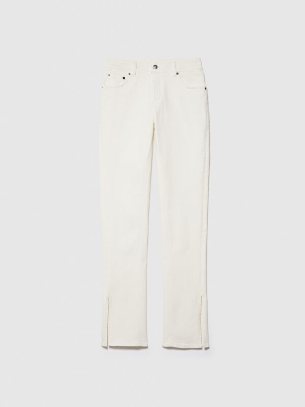 Colorful jeans with slits - women's slim fit jeans | Sisley