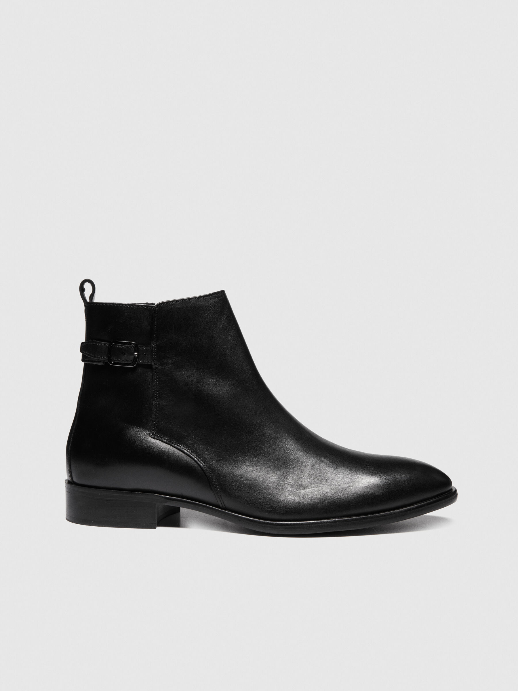Leather ankle boots, Black - Sisley