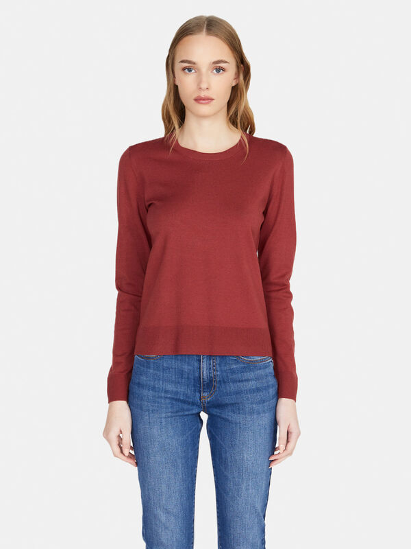 Slim fit sweater - women's crew neck sweaters | Sisley