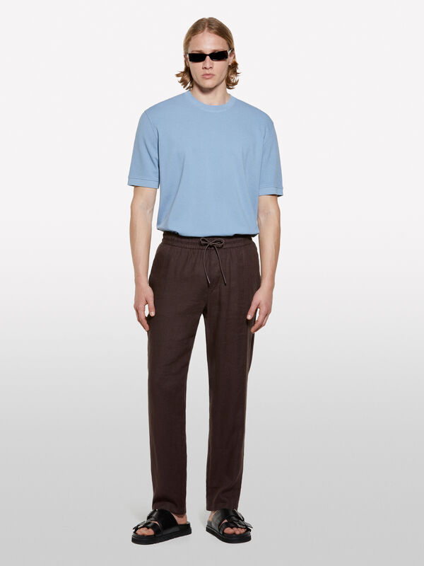 Light blue short sleeve t-shirt Light blue short sleeve t-shirt - men's short sleeve t-shirts | Sisley