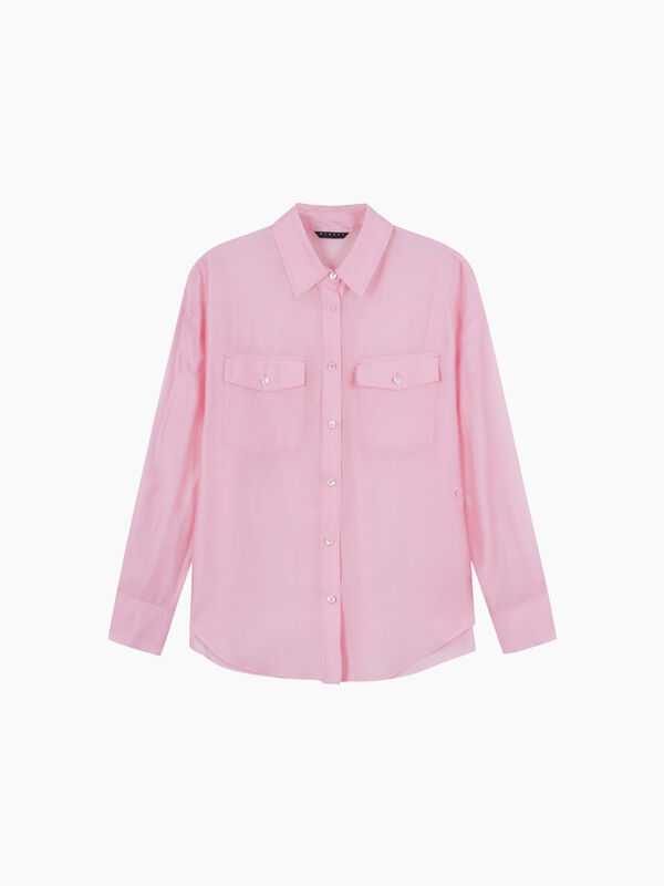 Pink shirt with pockets - sisley k shirts | Sisley K