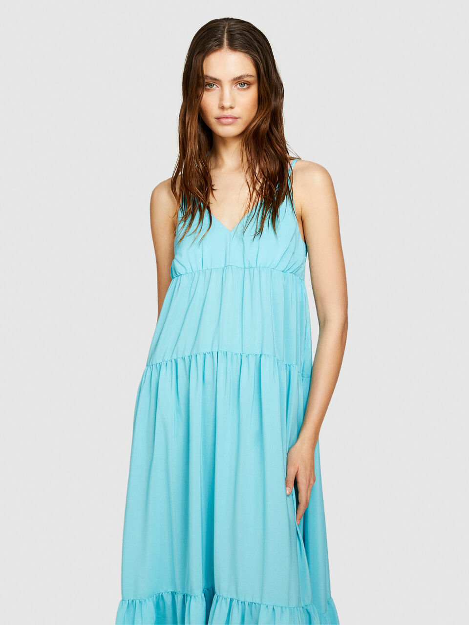 Long dress with ruffle Women image number null