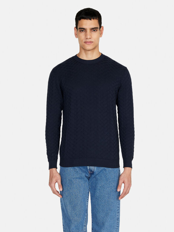 Knit crew neck sweater - men's crew neck sweaters | Sisley