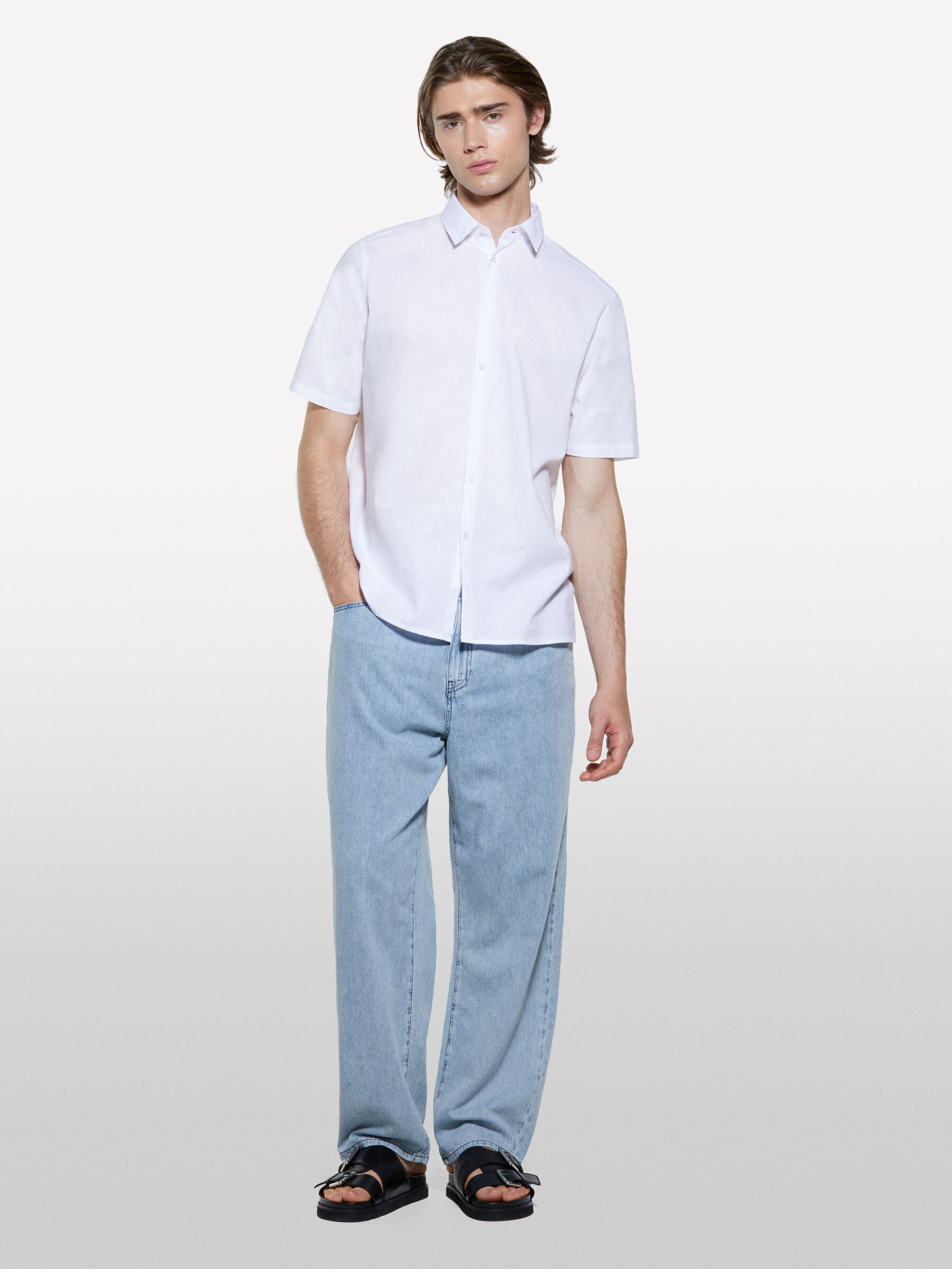 Lucy　0207 Light relaxed fit jeans, Light Blue - Sisley