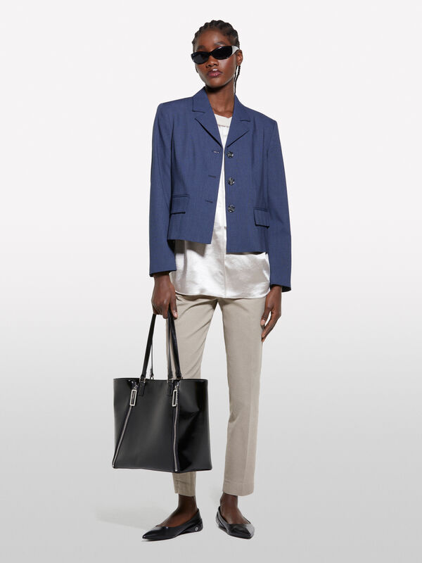 Cream white oversized satin blouse - women's blouses | Sisley