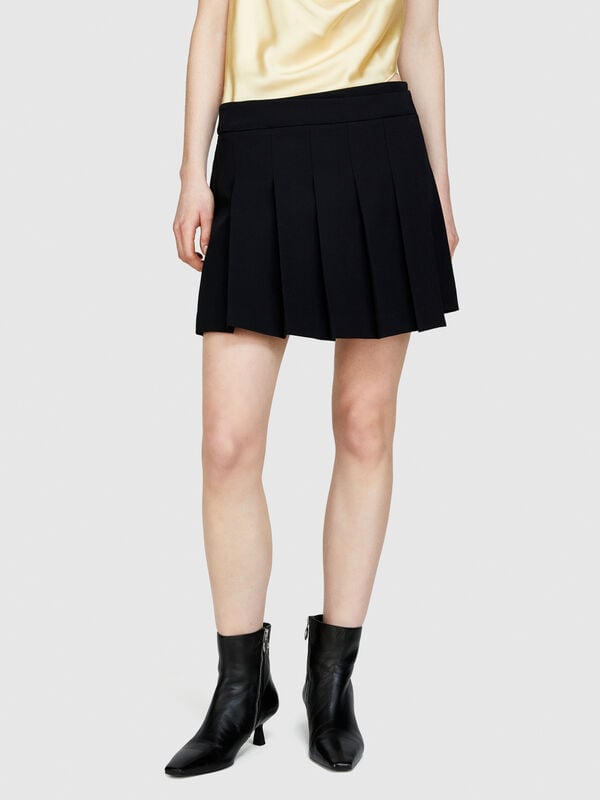 Mini skirt with pleats - women's mini skirts | Sisley