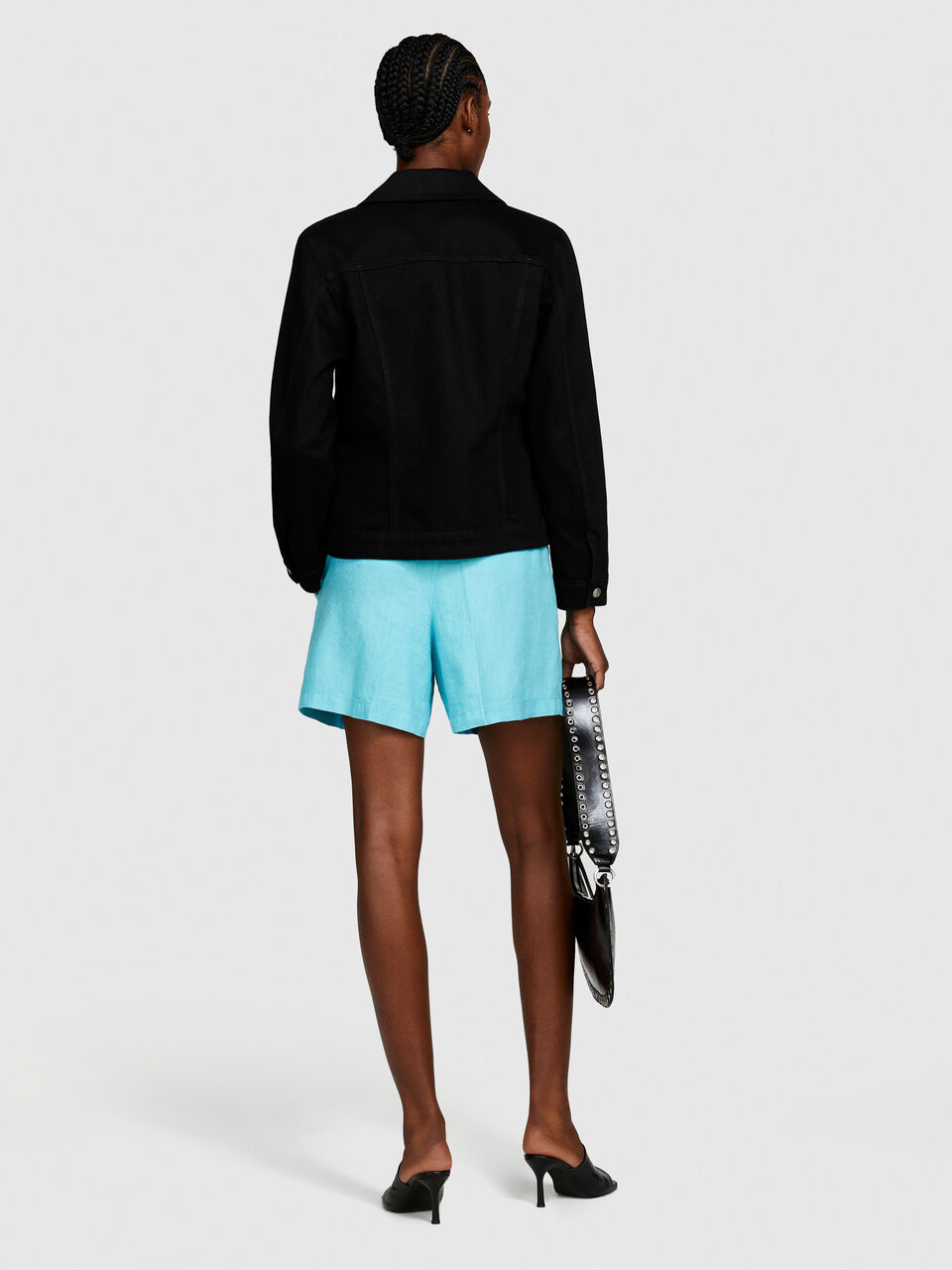 100% linen shorts Women image number null