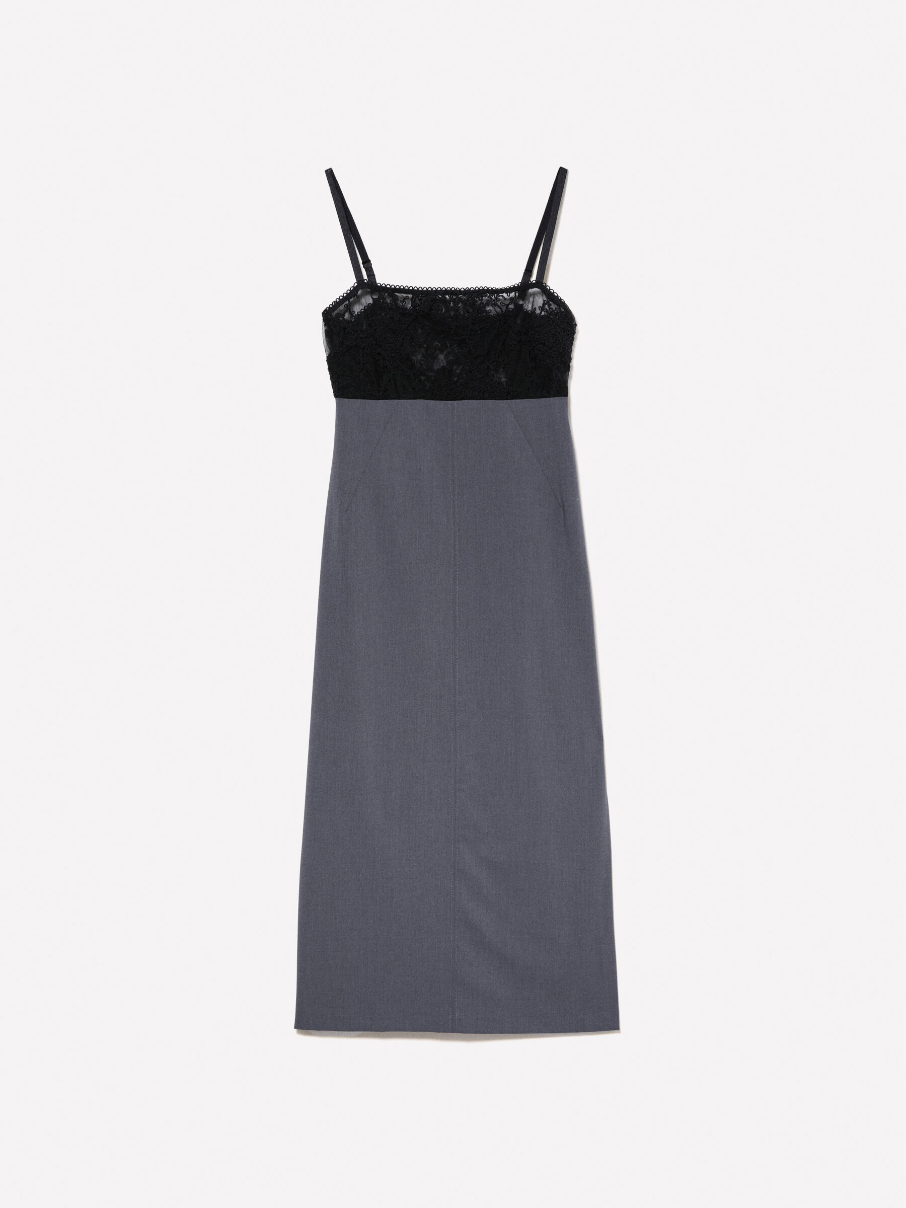 【激安通販オンラインショップ】 bustier Gray dress Sisley - Gray tulle, with トップス
