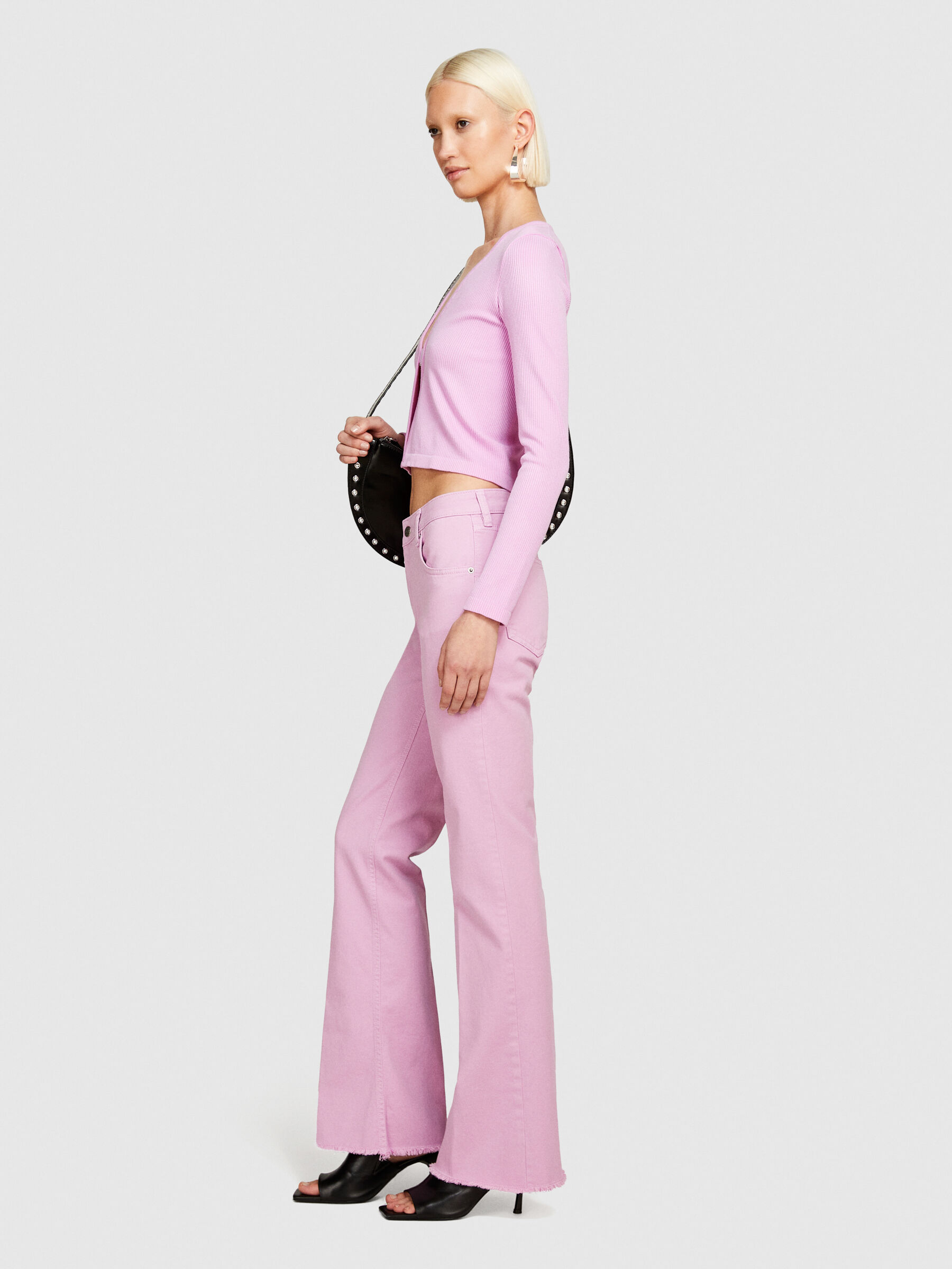 【muguet / ミュゲ】pink flare denim pants