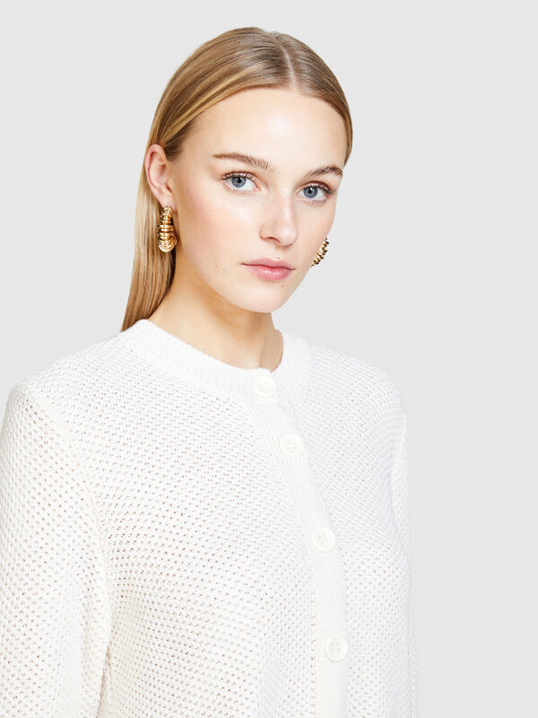 Cardigan with buttons - women's cardigans | Sisley