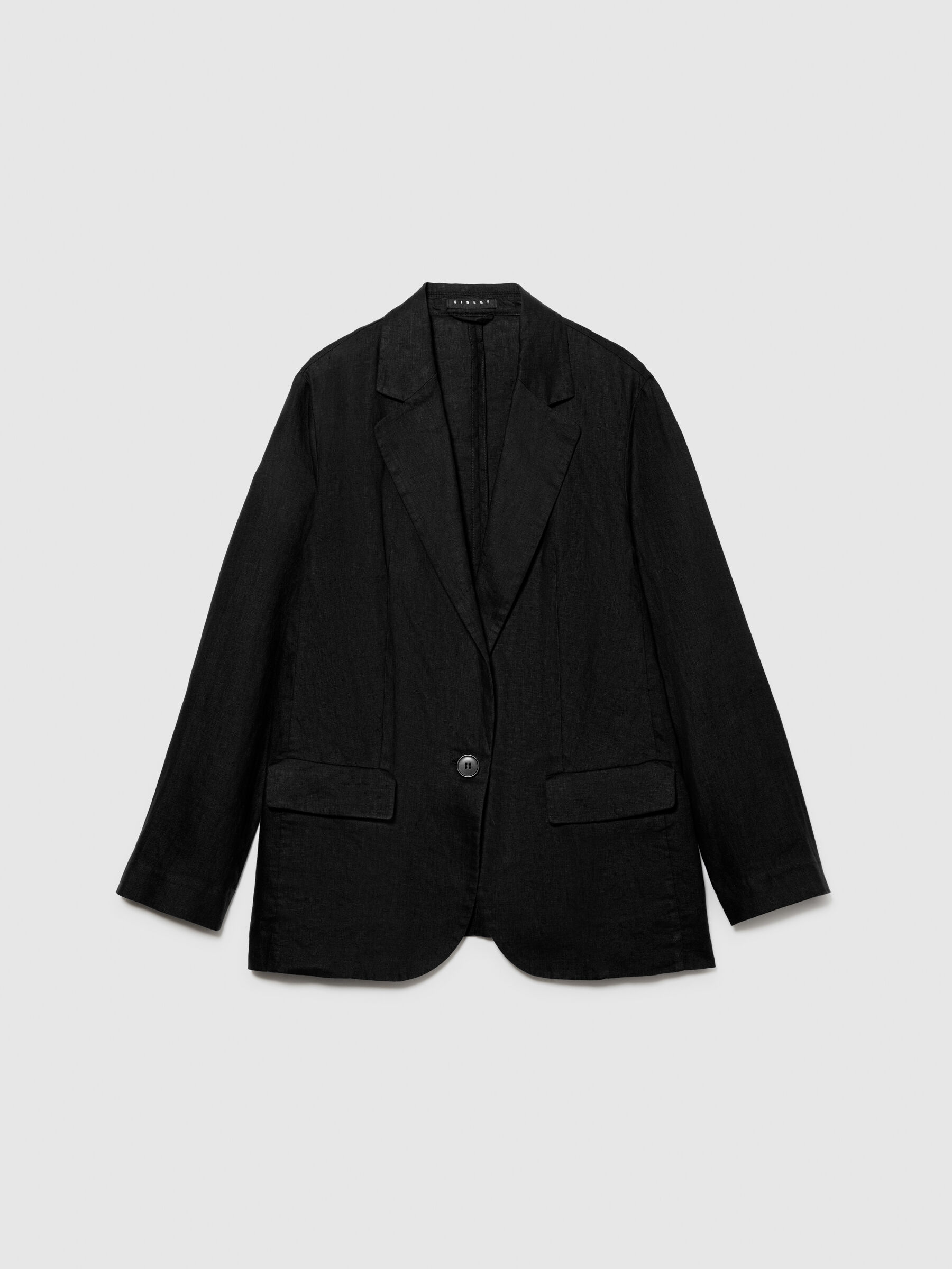 Ladies black linen blazer shop