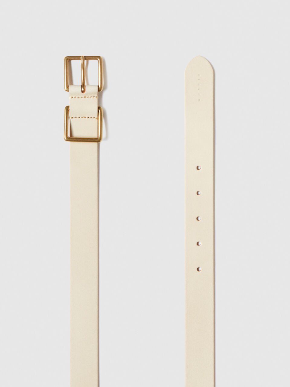 Leather belt with double buckle Women image number null
