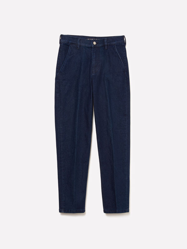 Dark blue Style 71 slim fit chino jeans - women's slim fit jeans | Sisley