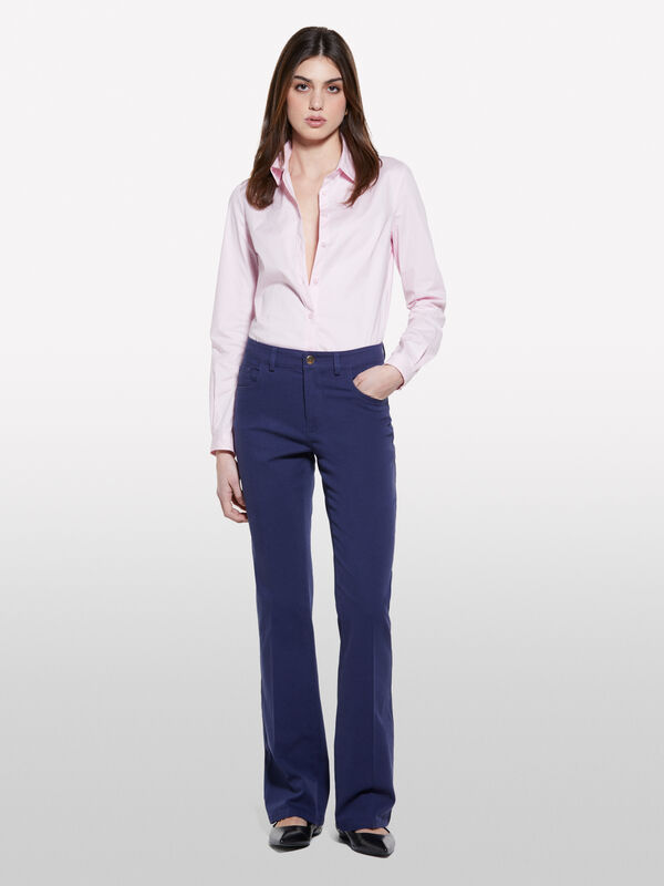 Pink slim fit shirt - women's shirts | Sisley