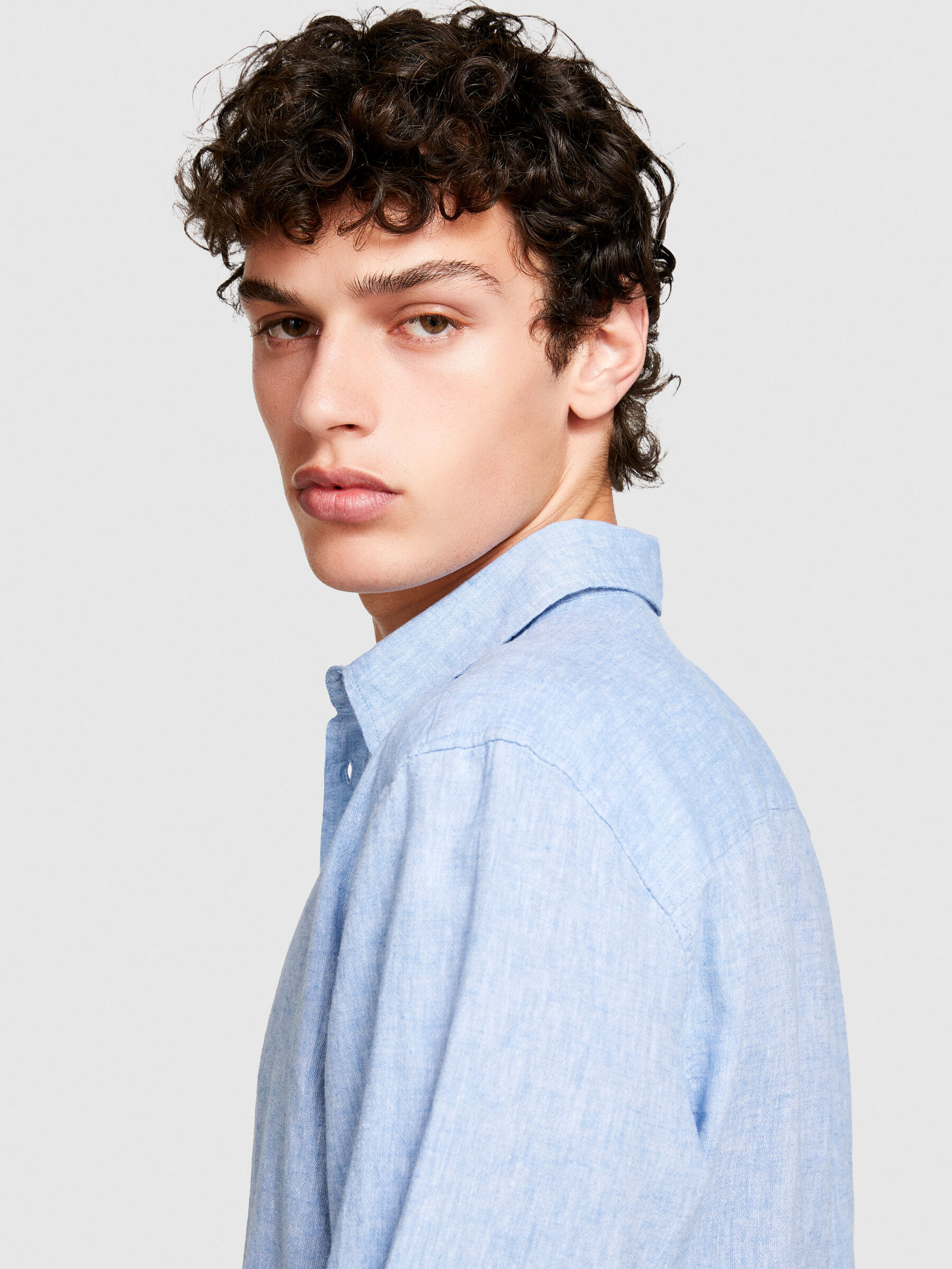 Shirt made from linen blend Men image number null