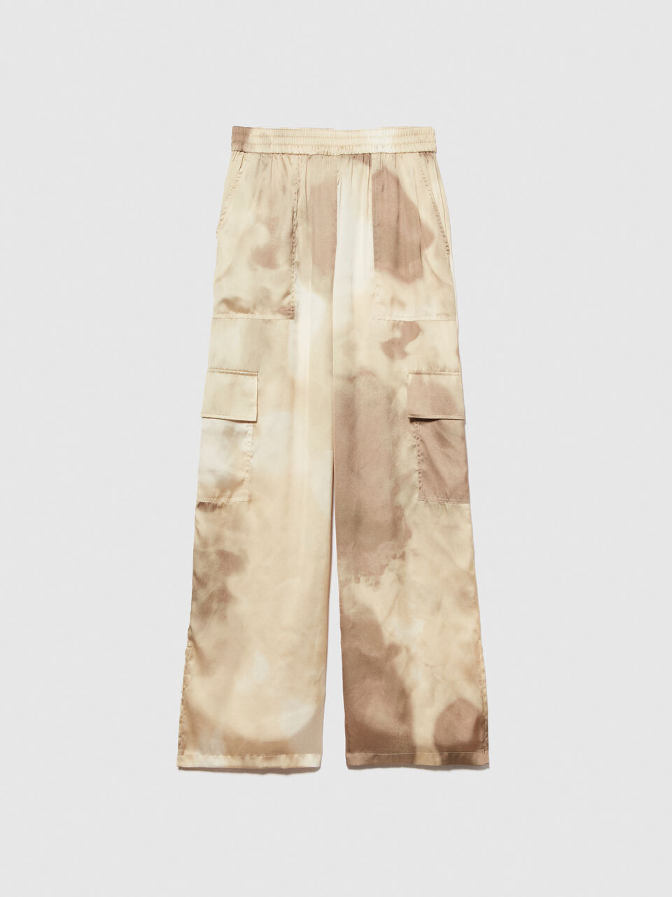 Printed satin cargos Women image number null
