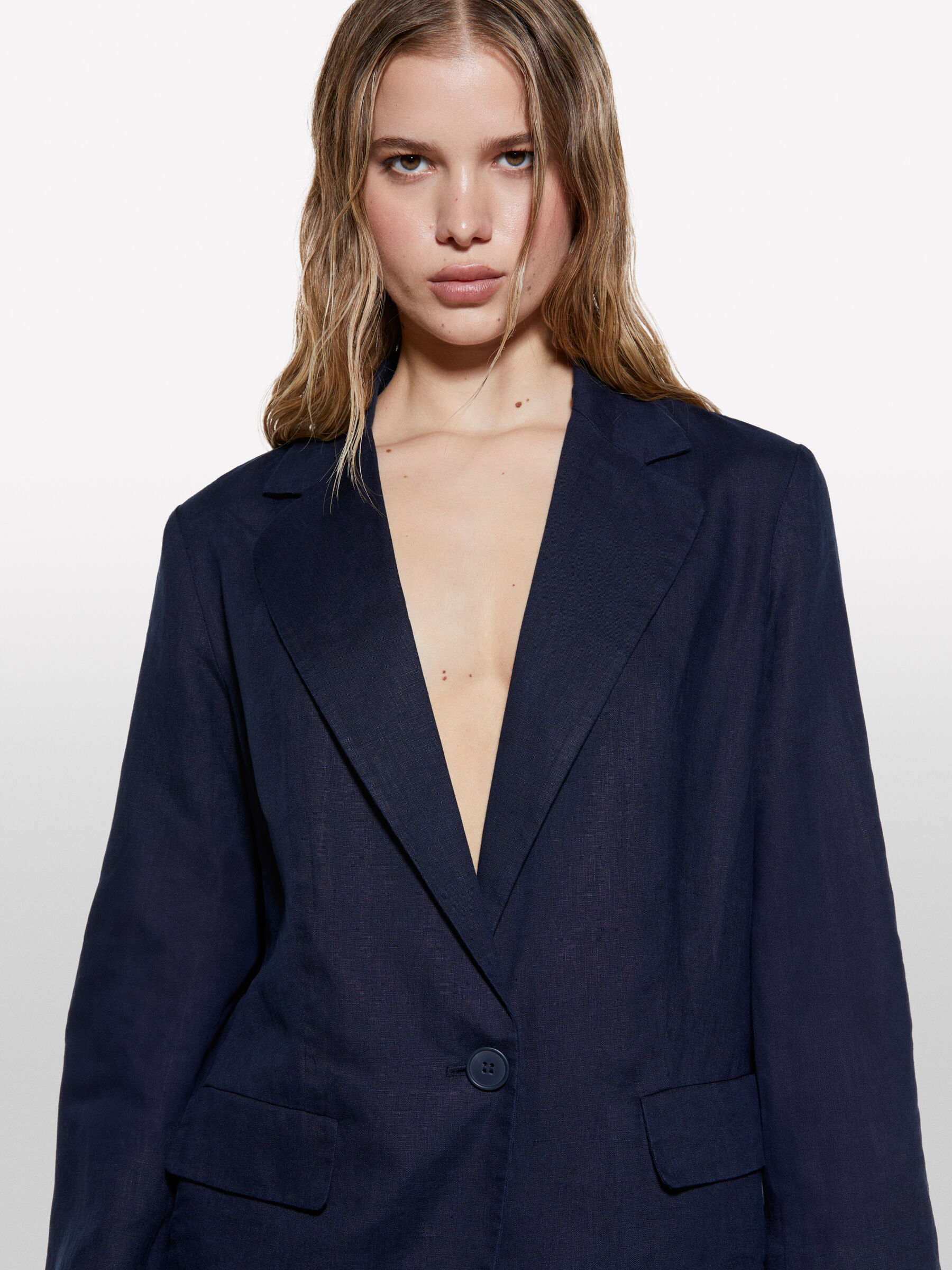 Blumarine ブルマリーン　リネンジャケット　42 3色展開】「Backers」コットンリネン チロルジャケット オリーブ