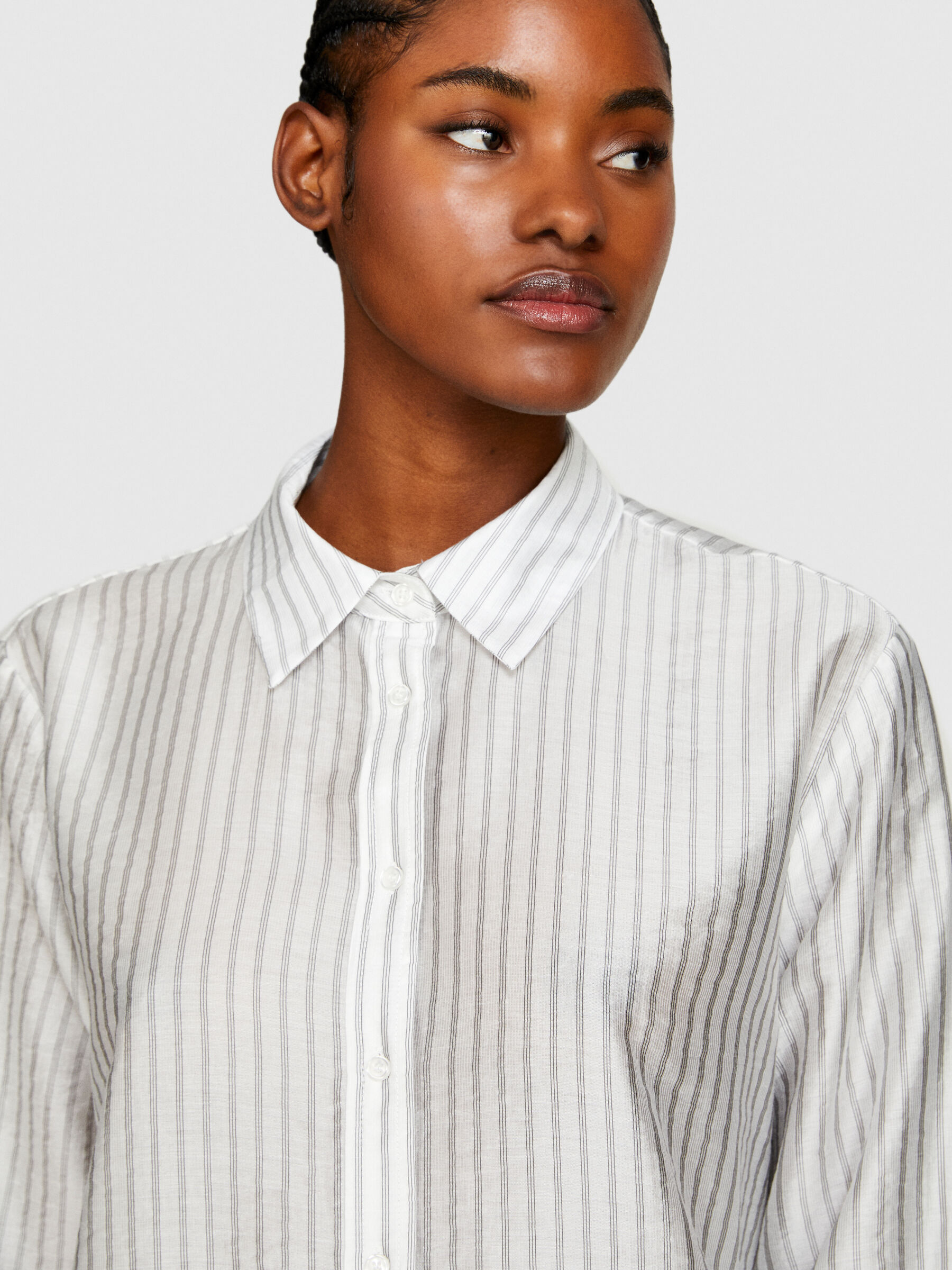 Oversized striped shirt womens cheap