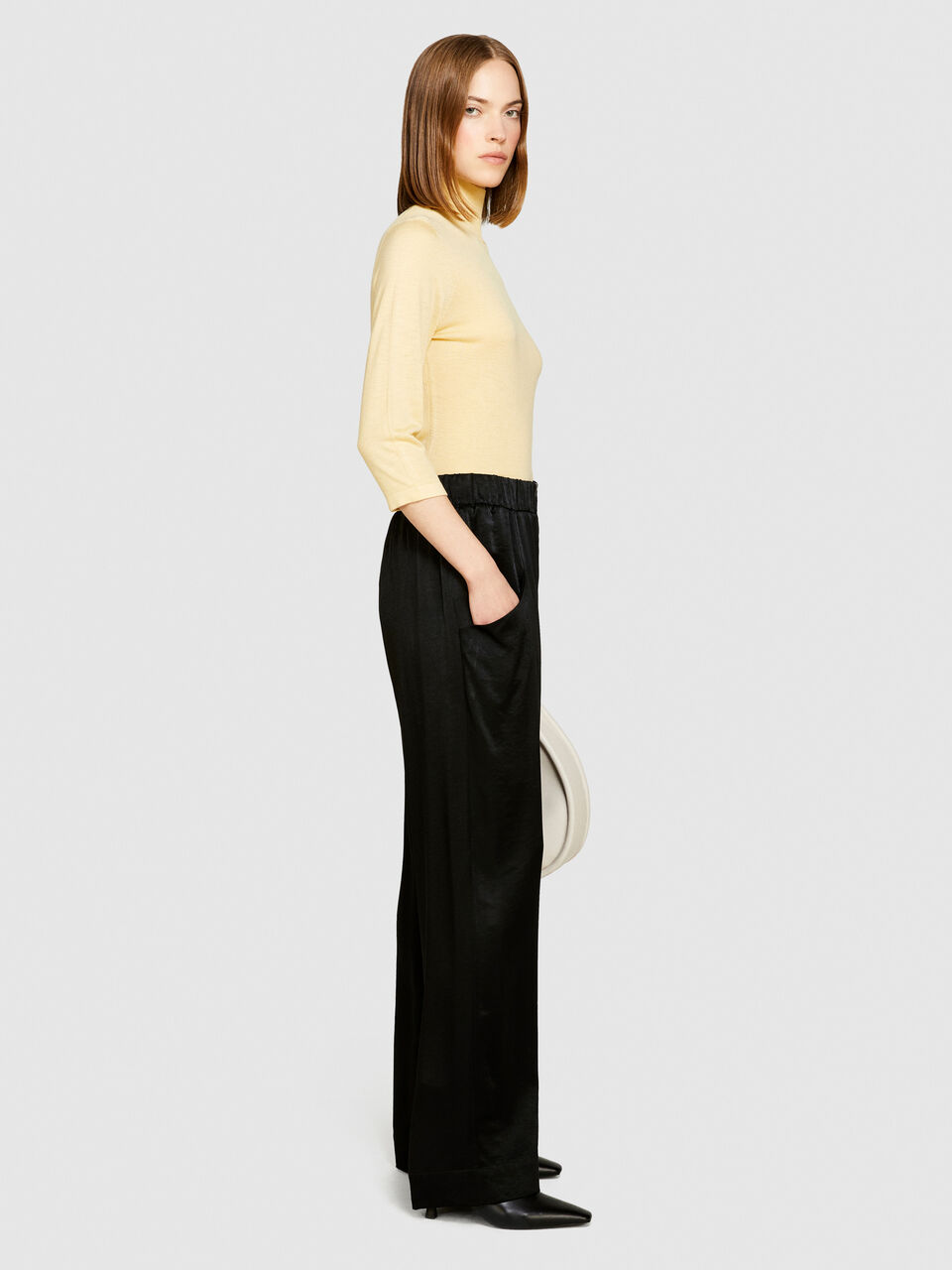 Turtleneck in silk blend Women image number null