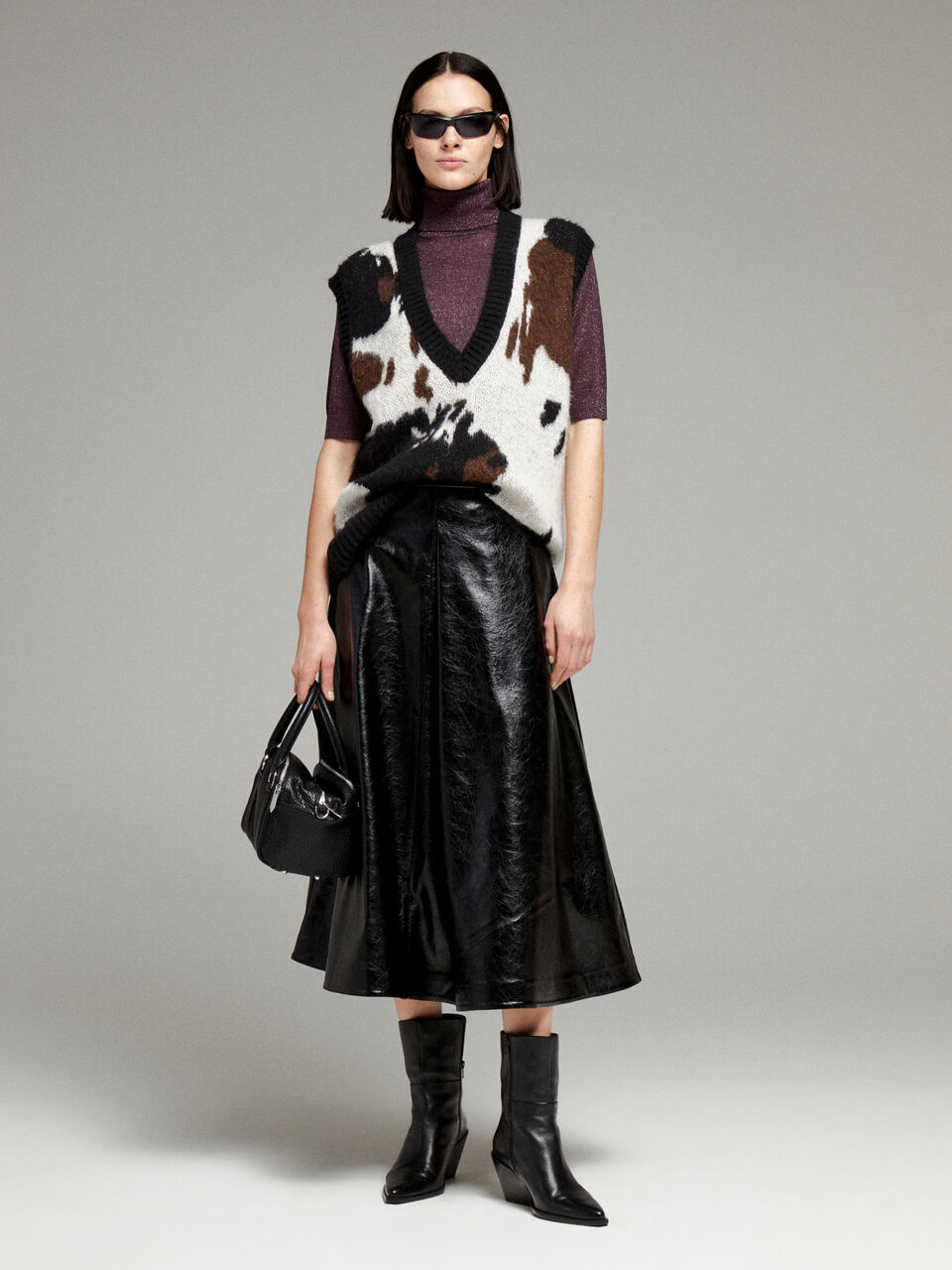 S/L V NECK SWEATER Women image number null