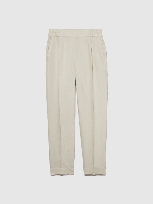 100% linen joggers - women's joggers | Sisley