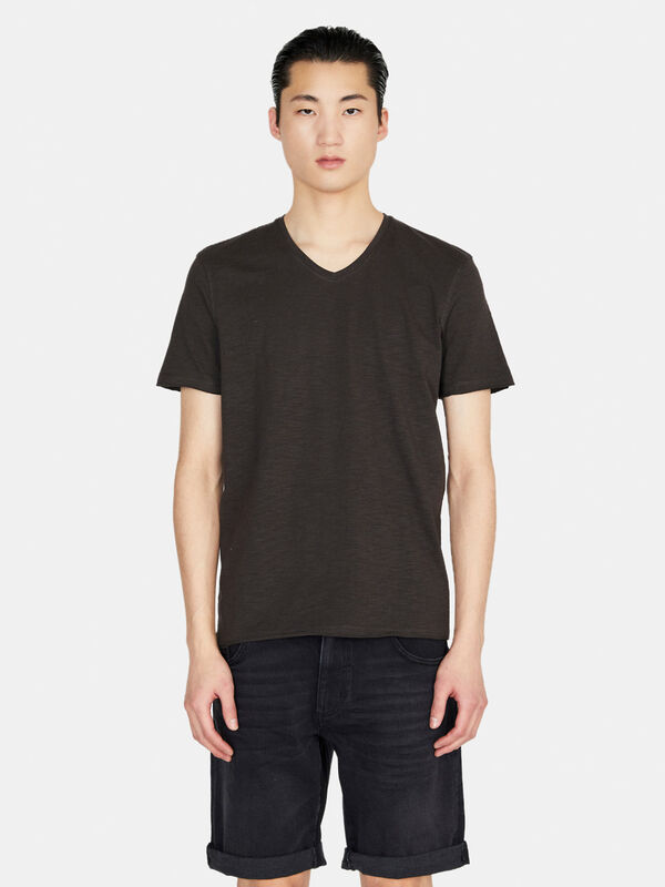 Slim fit t-shirt - men's short sleeve t-shirts | Sisley