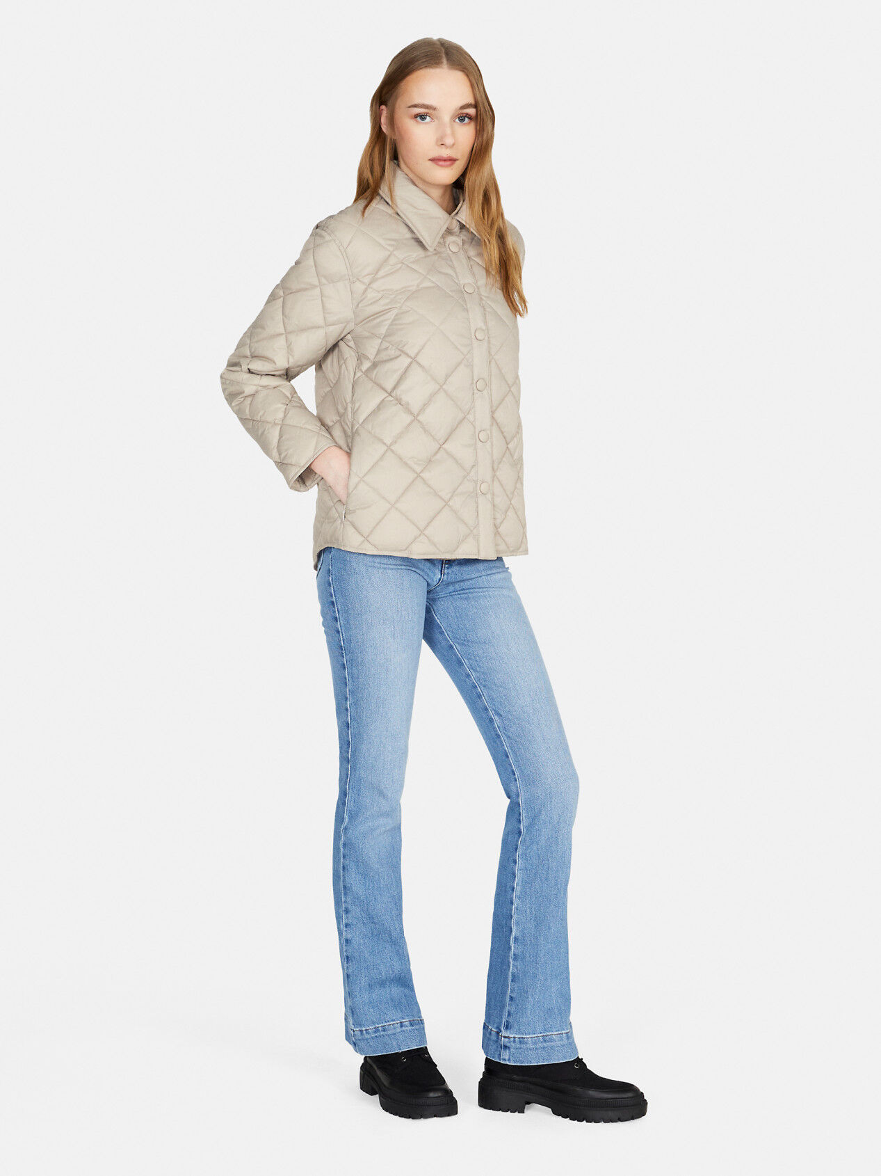 Quilted shirt jacket clearance womens