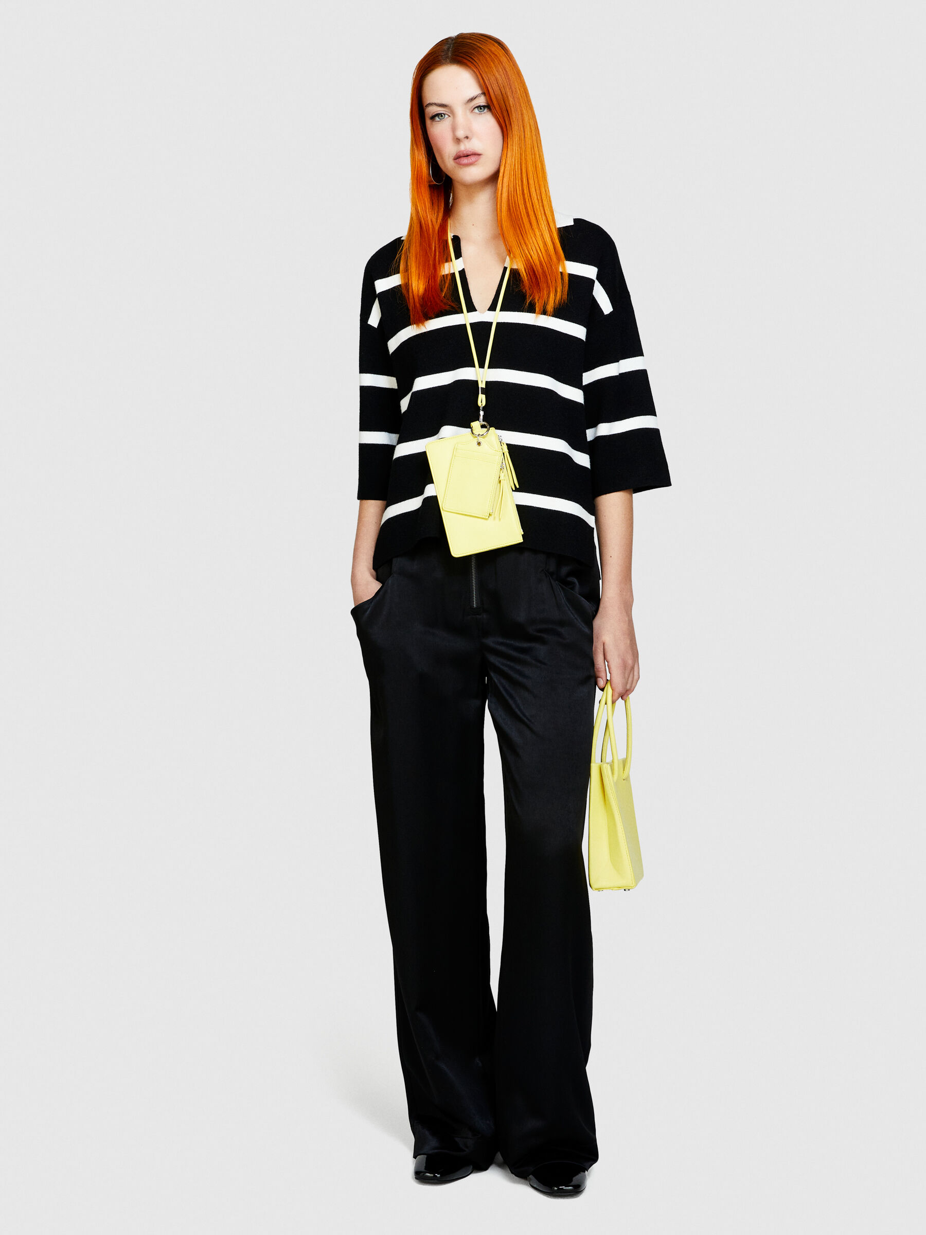 Satin pants Black Sisley