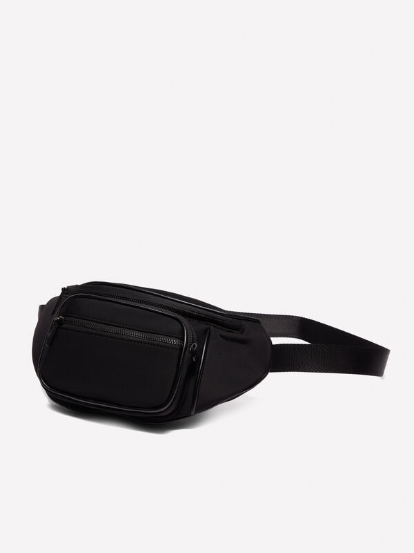 Black multi-pocket bum bag - men's rucksacks and bags | Sisley