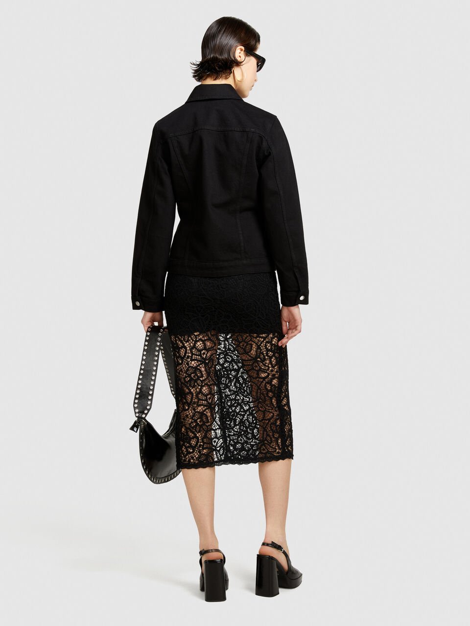 Slim fit denim jacket Women image number null