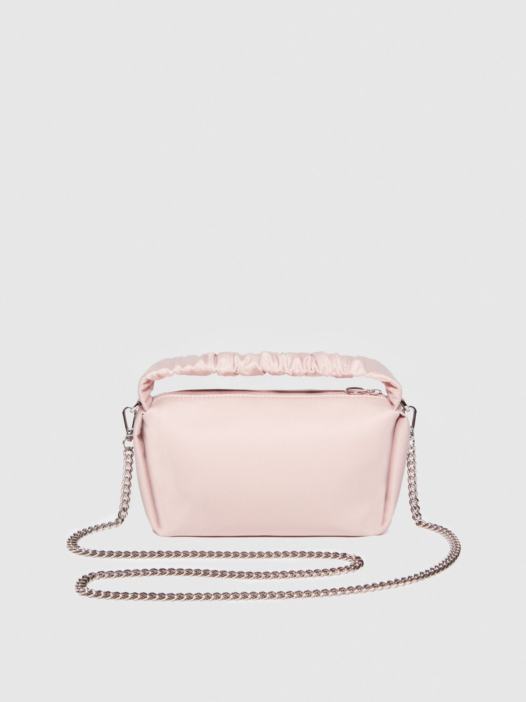 Sisley, カバン Handbag with rouched handle, Soft Pink - Sisley