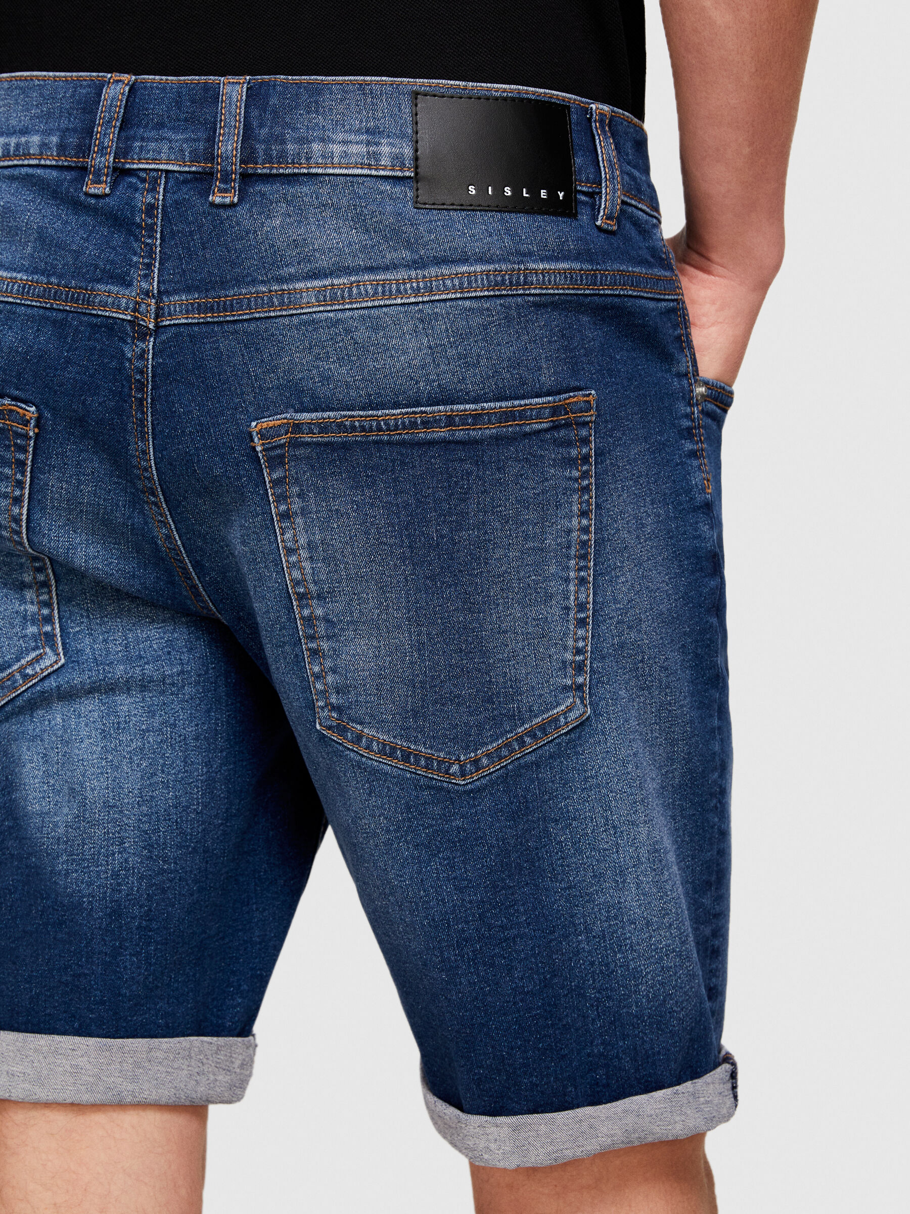 Slim comfort fit denim shorts Men image number null