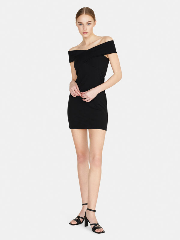 Short dress with crisscross - women's short dresses | Sisley