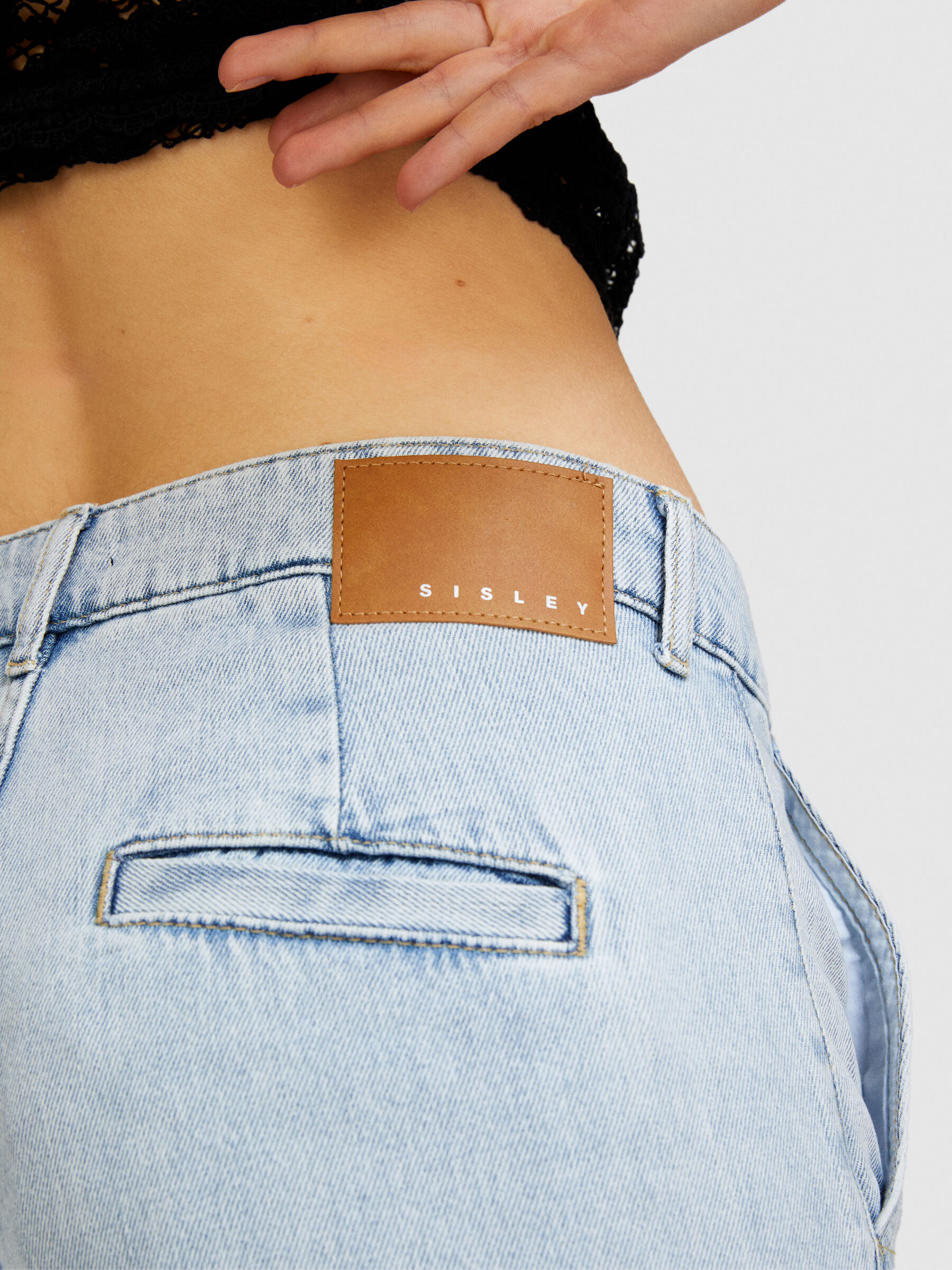Wide leg flowy jeans Light Blue Sisley