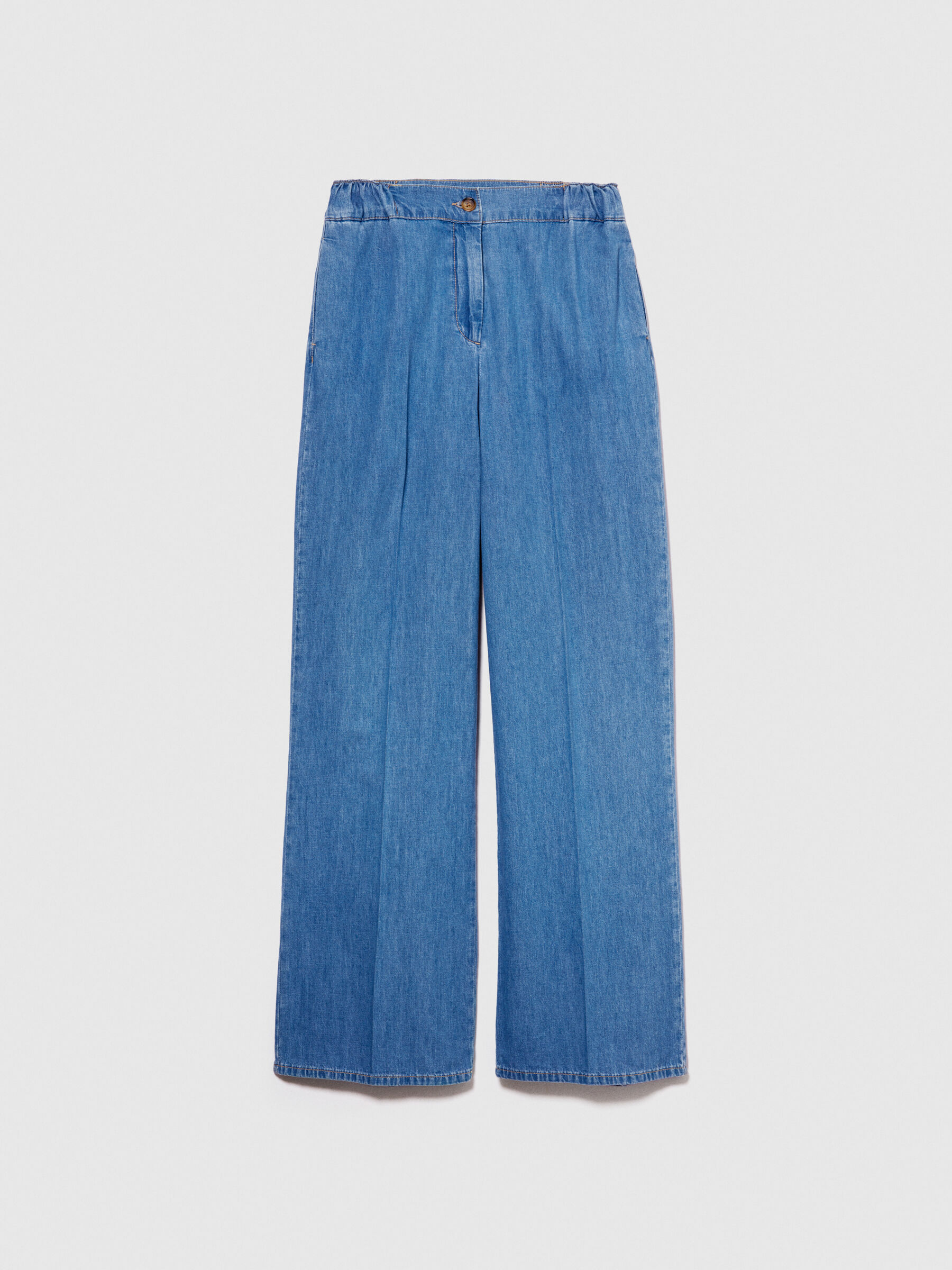 Palazzo trousers in chambray Women image number null