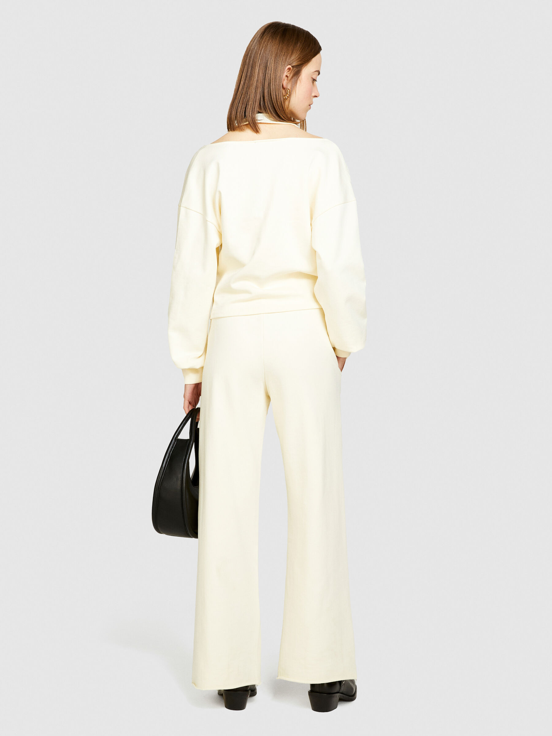 Flared sweatpants Creamy White Sisley