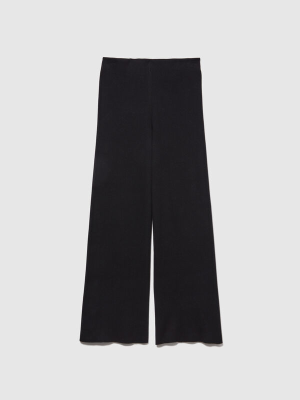 Knit trousers - women's palazzo trousers | Sisley