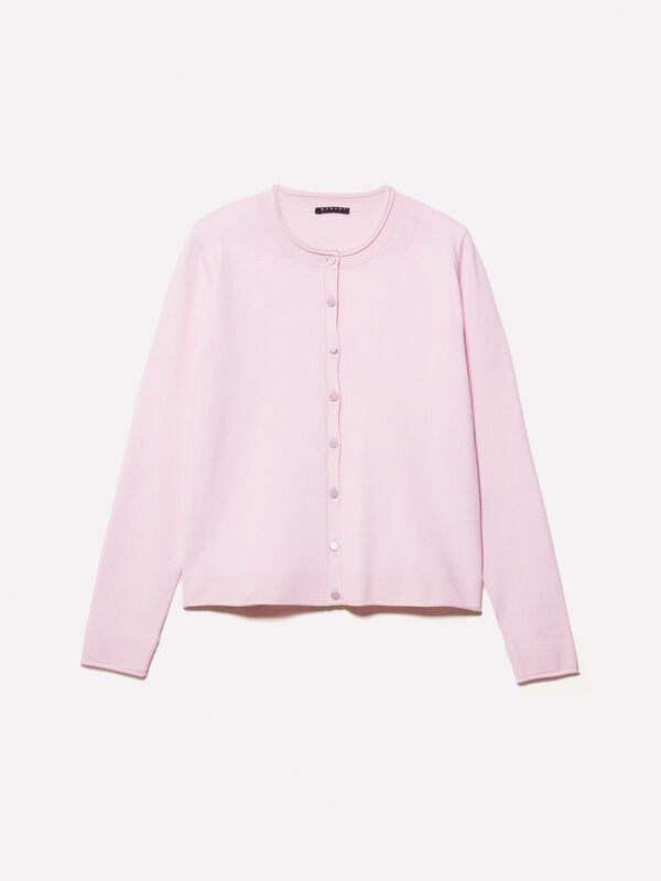 Pink regular fit cardigan - women's cardigans | Sisley