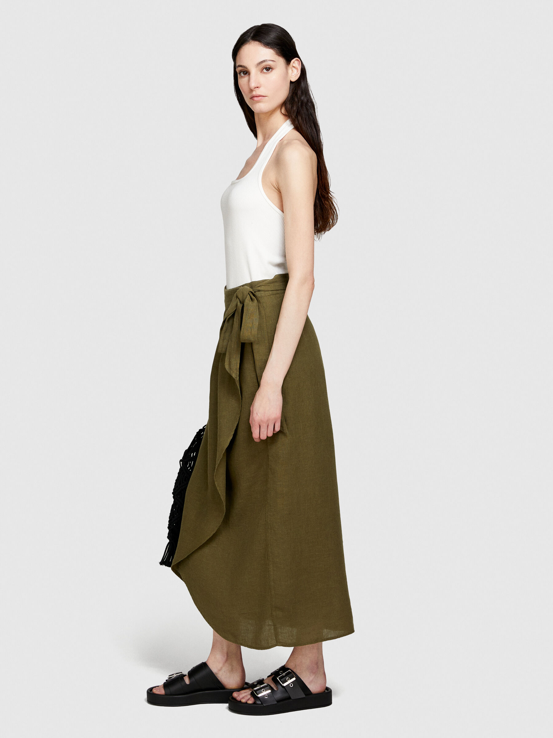 Pareo skirt in 100% linen Women image number null