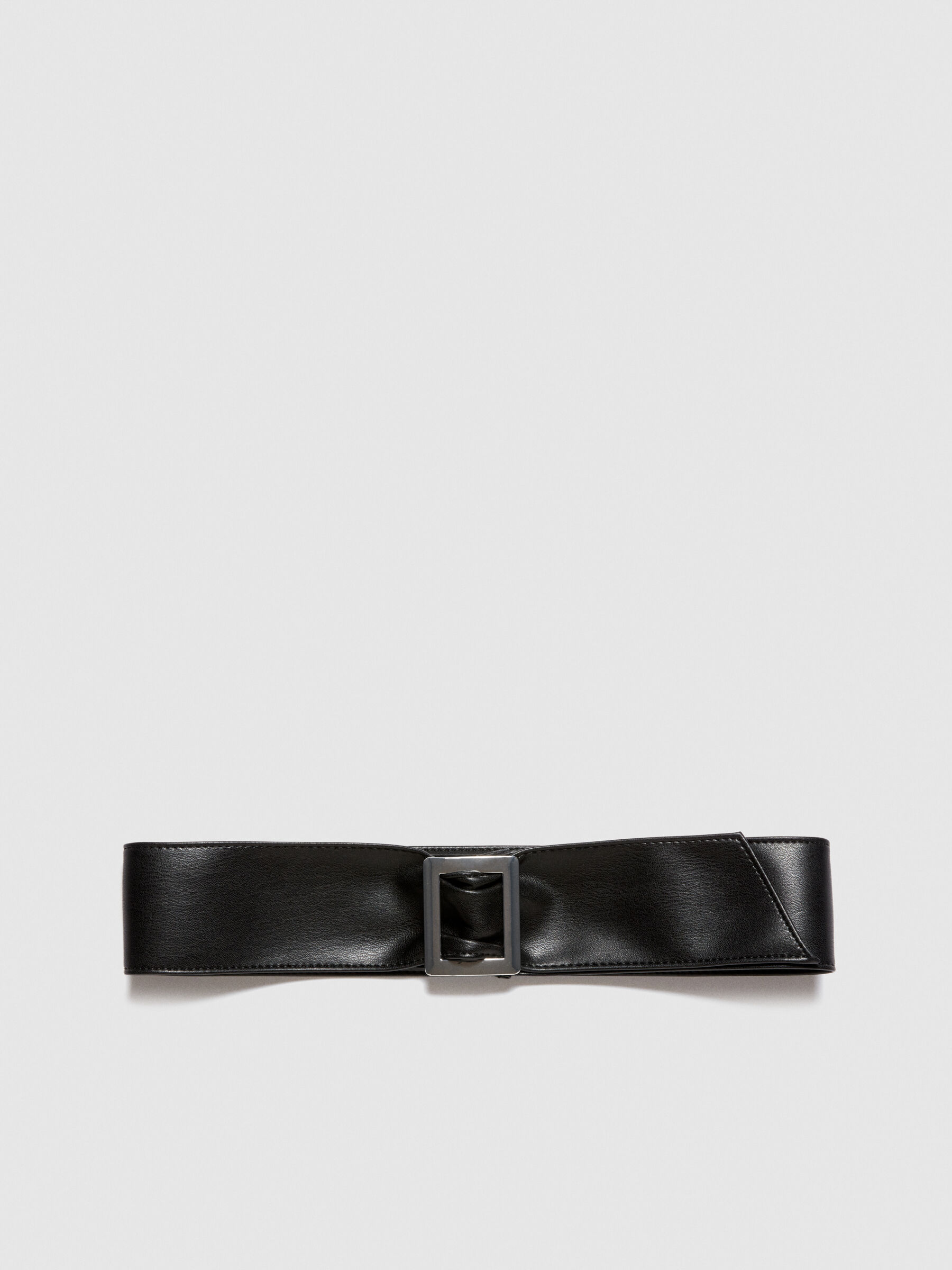 高質 Sash with buckle, Black - Sisley ジャケット・アウター
