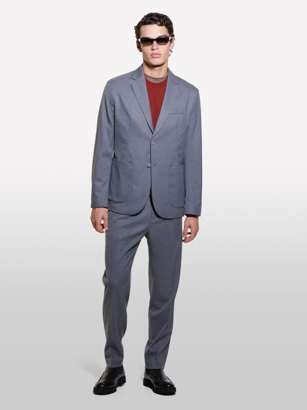 Gray technical blazer - men's blazers | Sisley